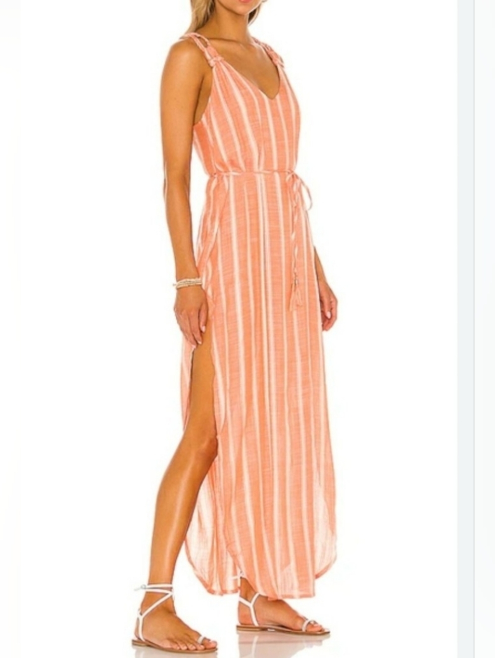 Lspace Nikola Orange Peachy Coverup Super Comfy Waist Tie Size Xs